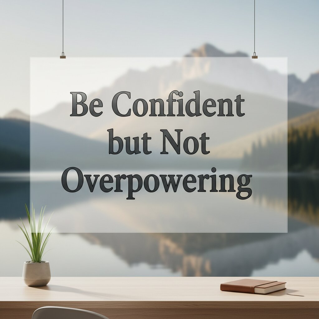 Be Confident but Not Overpowering